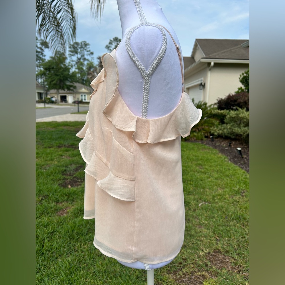 NWT🌷LOFT Peach Ruffle Cami - Picture 6 of 10